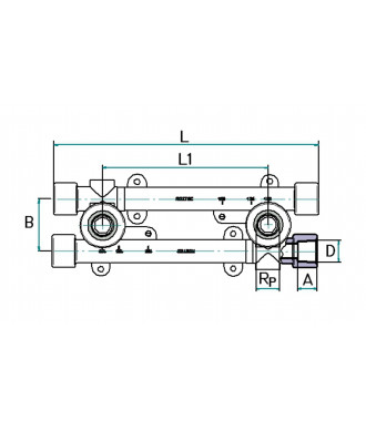 На фото Hi-Therm PP-R universal wall mounting set